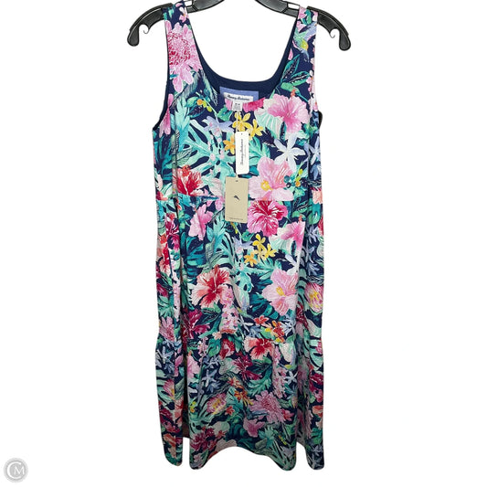 Dress Casual Midi By Tommy Bahama In Floral Print, Size: M